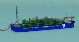 Foating blue ammonia FPSO concept (Credit: Screenshot/Video by BW Offshore)
