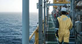 Equinor employee on the Bacalhau FPSO (Credit: Ole Jørgen Bratland / Equinor)

