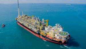 The FPSO Cidade de Caraguatatuba MV27, deployed for operation in the Lapa field (Credit: MODEC) 