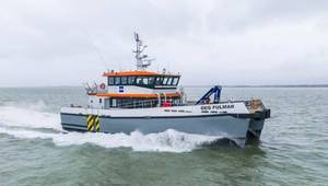 The Fulmar CTV will transport up to 32 wind technicians during the construction of Inch Cape. © OEG