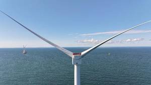 A GE Haliade-X Turbine Stands in the Vineyard Wind 1 Project Area (Credit: Worldview Films / Vineyard Wind)
