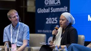 Jamie Chestnutt,  IMCA COO, and  Marisa Achenk, Project Engineer, Subsea7 at IMCA Global Summit