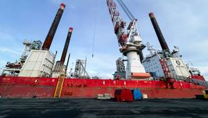 The Liebherr BOS 35000 installed on ZITON’s jackup vessel Wind Enterprise (Credit: Liebherr)

