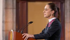 Mexican President Claudia Sheinbaum, pictured at a recent press briefing in the wake of the Venezuelan earthquakes.
Image courtesy https://www.gob.mx/ Press Release