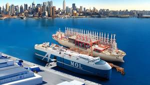 CG rendering of Powership and offshore data center (Credit: MOL)