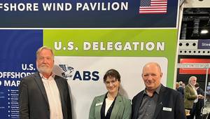 (L to R): Lars Samuelsson, ABS Global Offshore Renewables; Clare Thomas, AMOG Senior Engineer and Digital Team 2iC; and David Rowley, Director, AMOG Consulting Ltd.