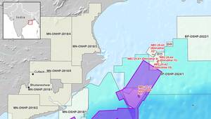 Map showing the location of the Phase 1 Mahanadi Basin Reimaging project (Credit: Viridien Earth Data)