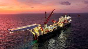 Solitaire pipe laying vessel (Credit: Allseas via LinkedIn)