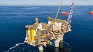 The Troll A platform in the North Sea (Credit: Jan Arne Wold / Equinor)