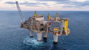 The Troll A platform in the North Sea (Credit: Jan Arne Wold/Elisabeth Sahl - Equinor)