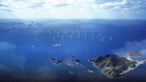 Visualization of Shinan Ui offshore wind farm (Credit: KOMIPO/Supplied by Glamox)