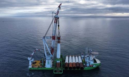 DEME Installs First XXL Monopile for Moray West Offshore Wind Farm