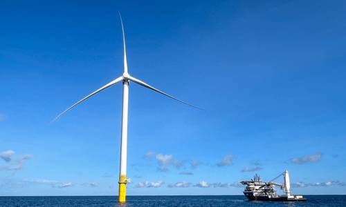 First Offshore Wind Turbine Stands Tall at US Revolution Wind Project