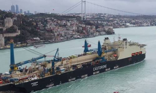 Saipem’s Castorone Vessel on Its Way to Türkiye’s Largest Gas Field