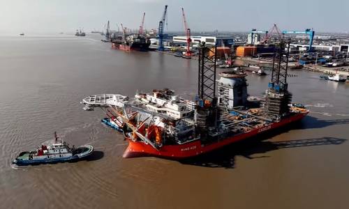 Cadeler Launches 11th Offshore Wind Installation Vessel in China (Video)