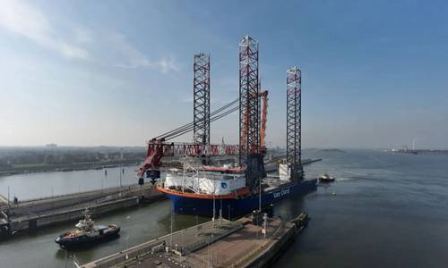 Van Oord’s Giant Wind Installation Vessel Boreas Reaches Netherlands