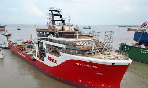 Sea1 Offshore’s First Offshore Energy Support Vessel Hits Water in China