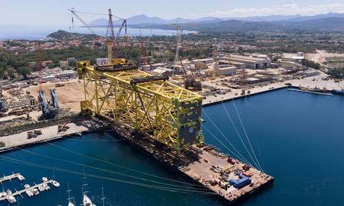 Saipem Ships Giant Neptun Deep Jacket from Italy to Black Sea Project