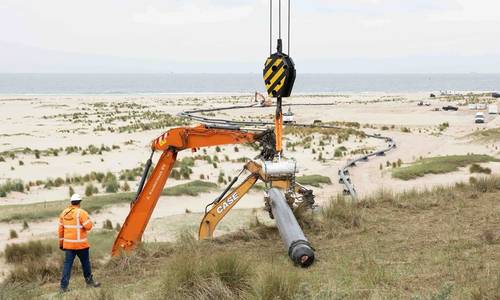 TenneT Begins Drilling Under Dunes for Laying Electricity Cables on Maasvlakte