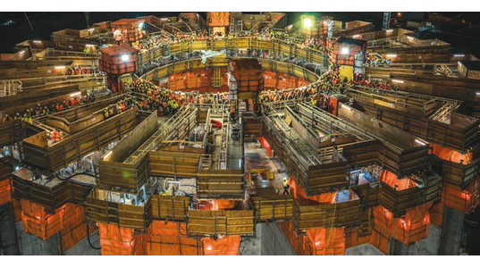 50,000 bpd in-wait: The cement caisson for the new West White Rose project (Photo: Husky Energy)
