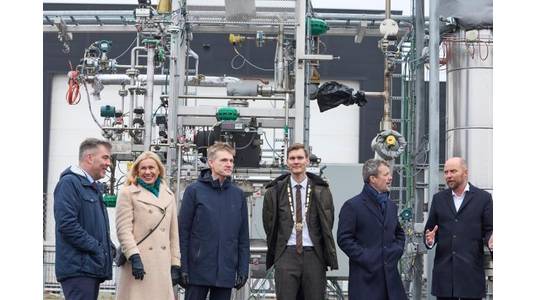 Lars Aagaard, Danish Minister for Climate, Energy and Utilities, first left, Kadri Simson, second left, Lasse Frimand Jensen, Mayor of the City of Aalborg, third right, HRH Crown Prince Frederik, second right. (Source: European Commission)