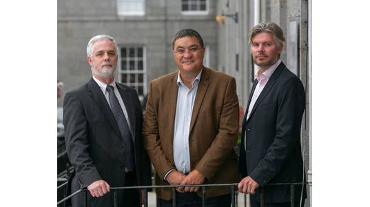 Andrew Jaffrey, Chief Technology Officer; Neil Gordon, Chief Executive; Elliot Kinch, Business Development Director. (Photo: Sentinel Subsea)