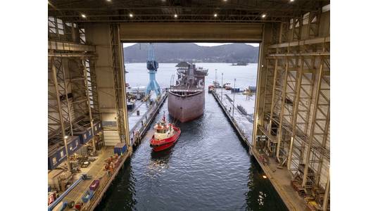 The Hull arrival BS Offshore Ulstein Verft Yno (c) Ulstein Group