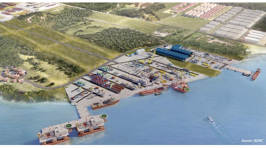Artist impression of BOMC port (Image: BOMC)