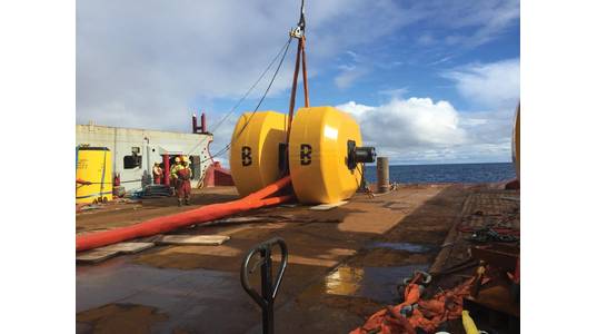 Pic: Balmoral’s in-line mooring system features a dynamic connection interface that allows different sections of the mooring lines to be tethered securely without adversely loading the buoyancy structure
