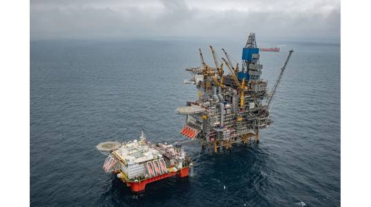Safe Boreas alongside the Mariner platform in the UK North Sea (Photo: Jamie Baikie and Michal Wachucik, Equinor)