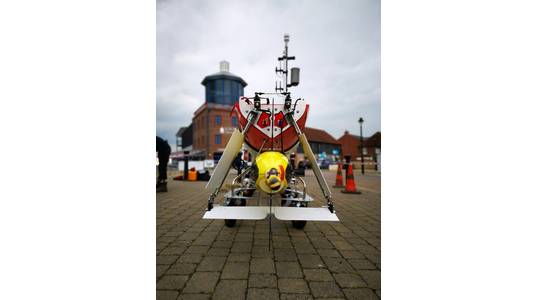 Caravela and her payload before deployment to warmer climes. Photo: AutoNaut