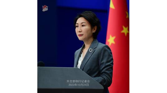 China Foreign Ministry Spokesperson Mao Ning’s Regular Press Conference on October 24, 2023 - Credit: China Foreign Ministry