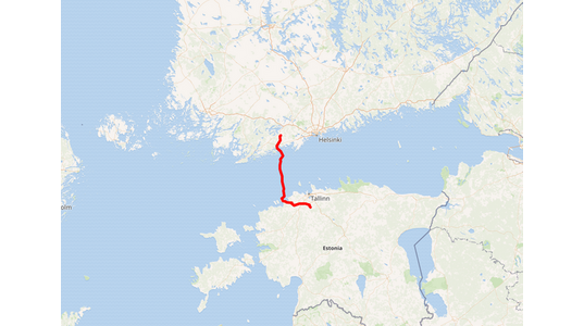 Credit: Approximate location of Balticconnector between Finland and Estonia. - Credit: Wikimedia Maps