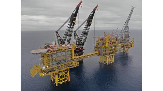 Culzean topsides were installed in 2018 (Photo: Total)