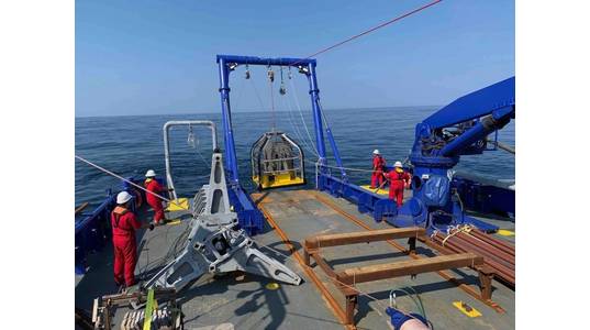 The N5K deployment on TDI-Brooks’ multi-use oceanographic research vessel, R/V Brooks McCall (Photo: TDI-Brooks)