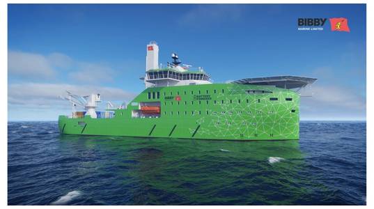 The eCSOV will have almost 25MW of Corvus battery installed and will be the world`s first fully electric offshore vessel Copyright_Bibby Marine Limited
