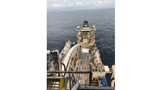 Deep Energy vessel during the pipe laying operation - Credit: TechnipFMC