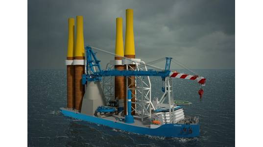 Dutch Company Launches Wind Turbine Foundation Installation Vessel