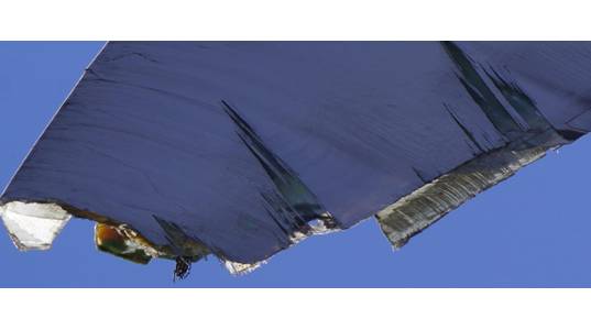 An example of turbine damage caused by lightning (Credit: Wind Power LAB)