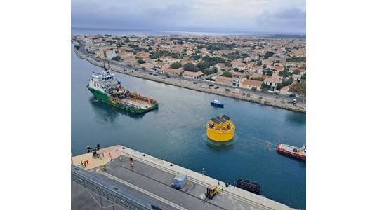 Floating electrical hub for Eolmed (Credit: Bourbon)