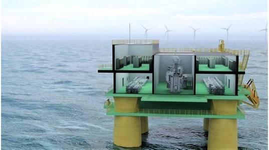 Floating substation for offshore wind - File Photo: Hitachi ABB Power Grids