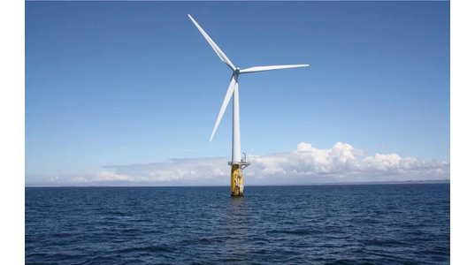 A floating wind turbine - Public Domain License 