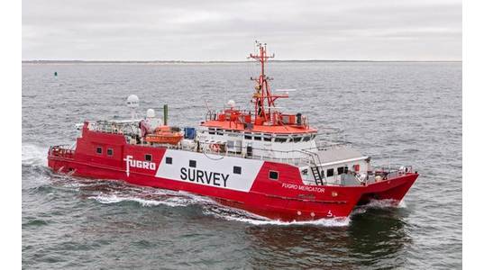 Fugro Mercator is one of three vessels carrying out seabed surveys for North Falls.- Credit: RWE