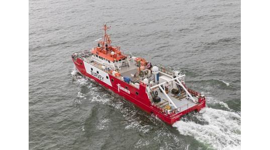 Fugro Mercator is one of the vessels that will work at the Five Estuaries project - Credit: RWE
