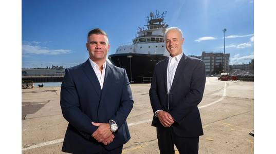 Lee Hanlon and Bob Sanguinetti -  Credit: Port of Aberdeen 