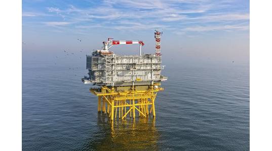 Hollandse Kust (west) Alpha Offshore Substation (Credit: Flying Focus/Tennet)