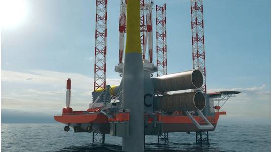 Huisman monopile gripper rendering (Credit: Huisman)
