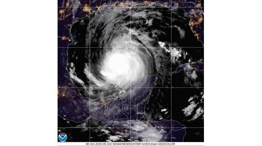 Hurricane Delta - Oct 8, Credit: NOAA