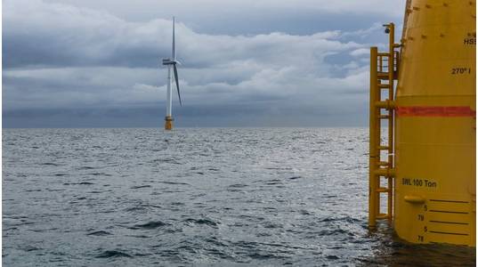 The Hywind Scotland wind farm. (Photo: Øyvind Gravås / Woldcam)