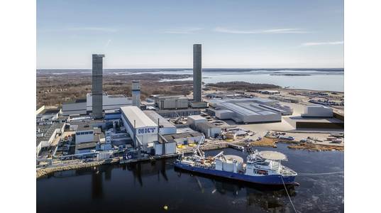Illustration of the factory in Karlskrona, with the three extrusion towers (Credit: NKT)